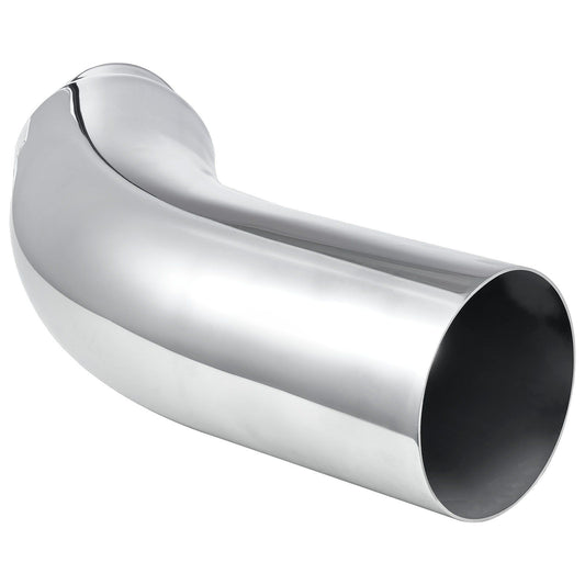 Elbow Exhaust Tip, 101.6mm Inlet, 152.4mm Outlet, 584mm Overall Length, Chrome Turn Down Exhaust Tip with V952-PQWGZWGRK4IN0RPH2001V0