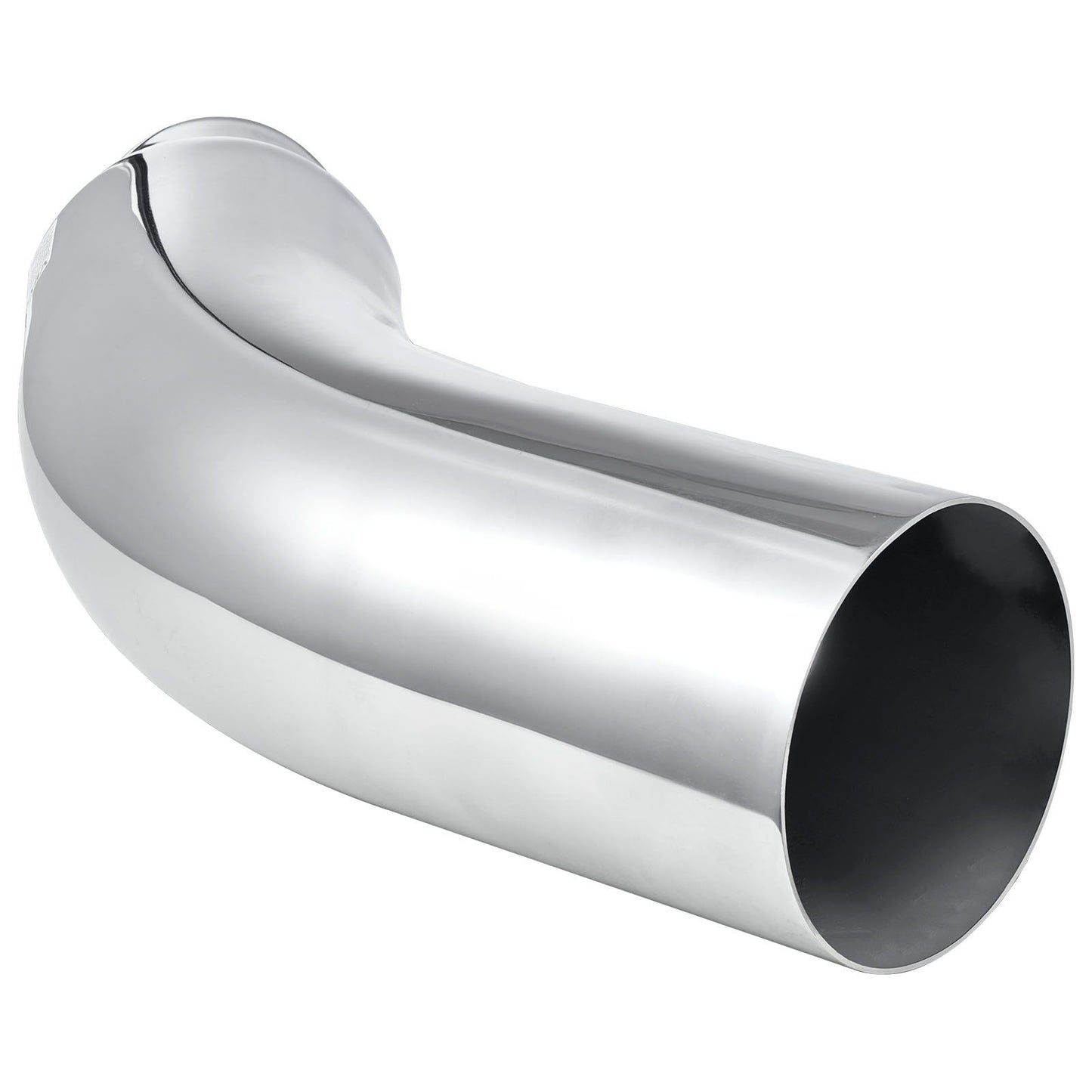 Elbow Exhaust Tip, 101.6mm Inlet, 152.4mm Outlet, 584mm Overall Length, Chrome Turn Down Exhaust Tip with V952-PQWGZWGRK4IN0RPH2001V0