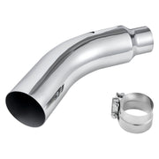 Elbow Exhaust Tip, 101.6mm Inlet, 152.4mm Outlet, 584mm Overall Length, Chrome Turn Down Exhaust Tip with V952-PQWGZWGRK4IN0RPH2001V0