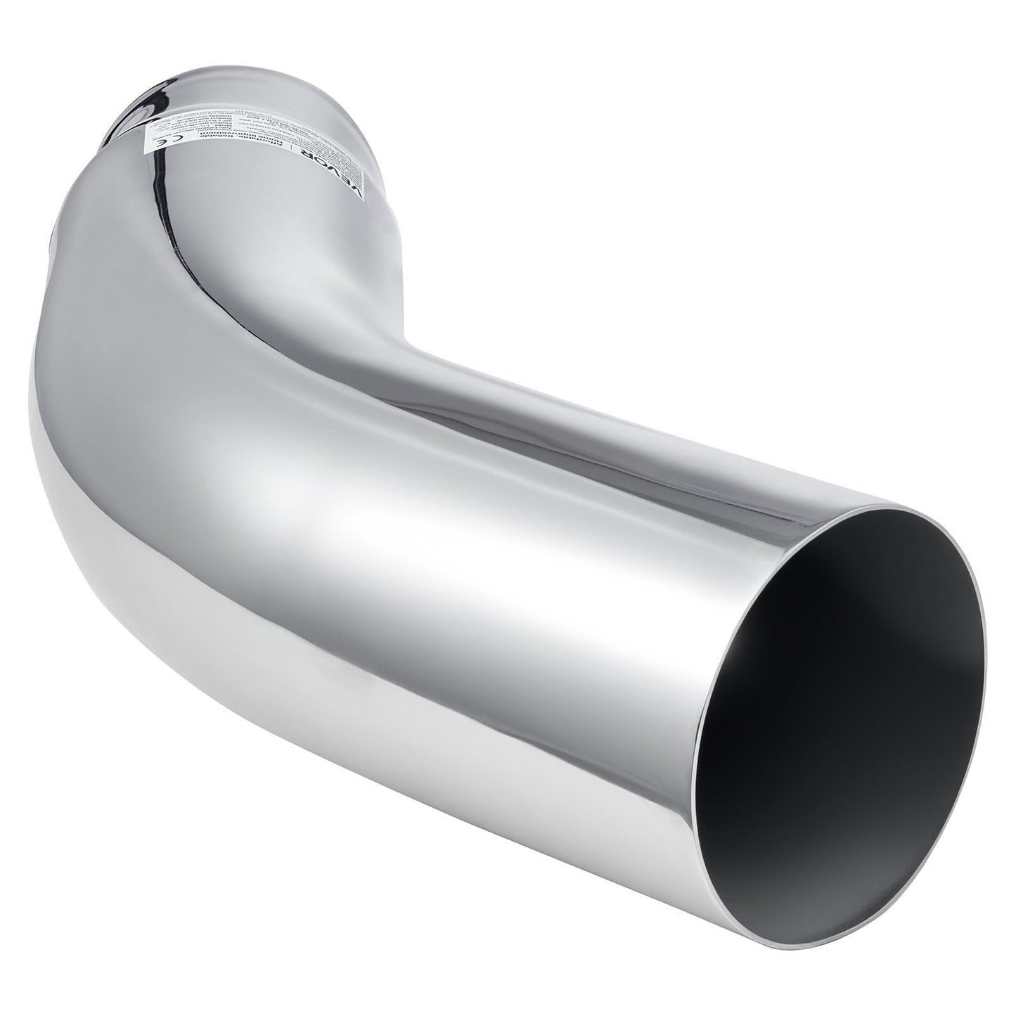 Elbow Exhaust Tip, 127mm Inlet, 152.4mm Outlet, 584mm Overall Length, Chrome Turn Down Exhaust Tip with Clamp V952-PQWGZWGRK5INWJ6MB001V0
