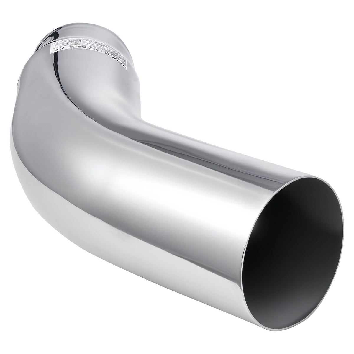 Elbow Exhaust Tip, 127mm Inlet, 152.4mm Outlet, 584mm Overall Length, Chrome Turn Down Exhaust Tip with Clamp V952-PQWGZWGRK5INWJ6MB001V0