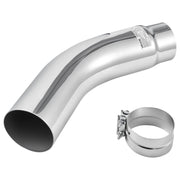 Elbow Exhaust Tip, 127mm Inlet, 152.4mm Outlet, 584mm Overall Length, Chrome Turn Down Exhaust Tip with Clamp V952-PQWGZWGRK5INWJ6MB001V0