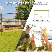 Outdoor Portable Volleyball Net System, Adjustable Height Steel Poles, Professional Volleyball Set with PVC V952-PQWTZ323YCGGF6Y0EV0