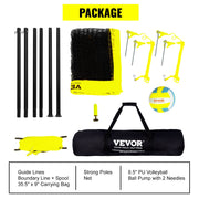 Outdoor Portable Volleyball Net System, Adjustable Height Steel Poles, Professional Volleyball Set with PVC V952-PQWTZ323YCGGGY3MUV0