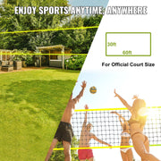 Outdoor Portable Volleyball Net System, Adjustable Height Steel Poles, Professional Volleyball Set with PVC V952-PQWTZ323YCGGGY3MUV0