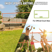 Outdoor Portable Volleyball Net System, Adjustable Height Aluminum Poles, Professional Volleyball Set with V952-PQWTZ323YCLGRY89QV0