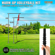 Freestanding Volleyball Training Net for Indoor or Outdoor Use, Adjustable Height Portable Net System with V952-PQXLW14YC00098F67V0