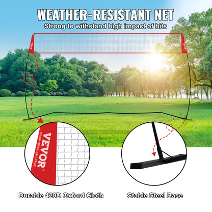 Freestanding Volleyball Training Net for Indoor or Outdoor Use, Adjustable Height Portable Net System with V952-PQXLW14YC00098F67V0