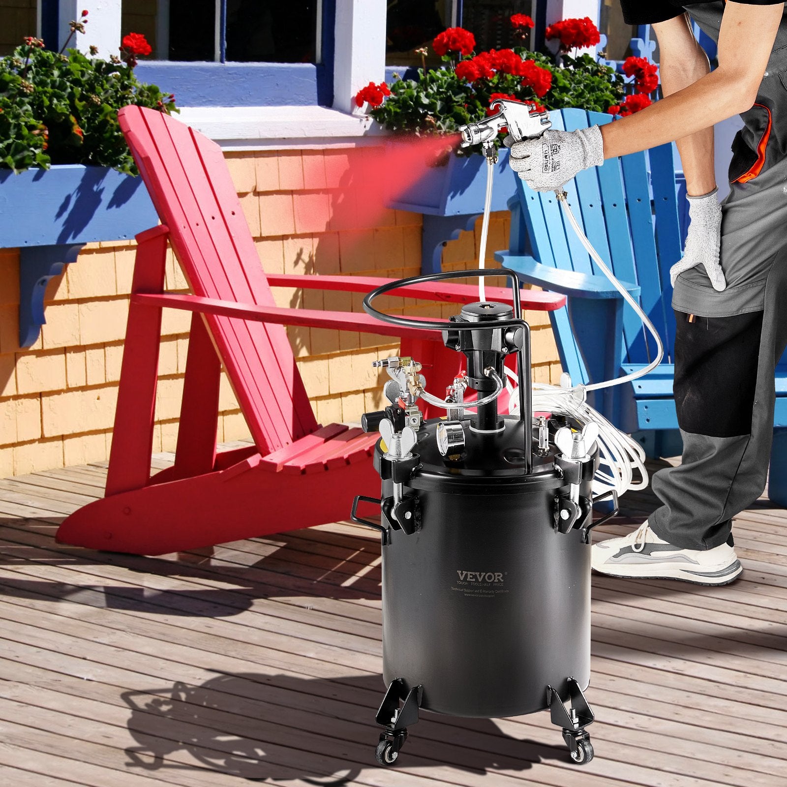 Spray Paint Pressure Pot Tank 30 L/7.5 gal Fully Automatic Stirring 70 psi V952-PQYLGZDXAX307FQN0V0