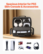 PS5 Carrying Case Travel Bag for Playstation 5 Slim EVA Soft Lining V952-PS5YSBQBYBPS0MVQB001V0