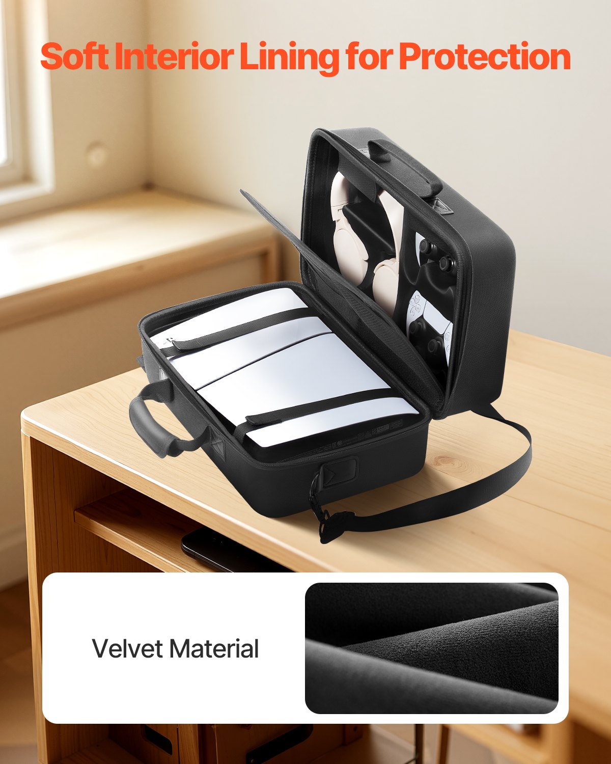 PS5 Carrying Case Travel Bag for Playstation 5 Slim EVA Soft Lining V952-PS5YSBQBYBPS0MVQB001V0