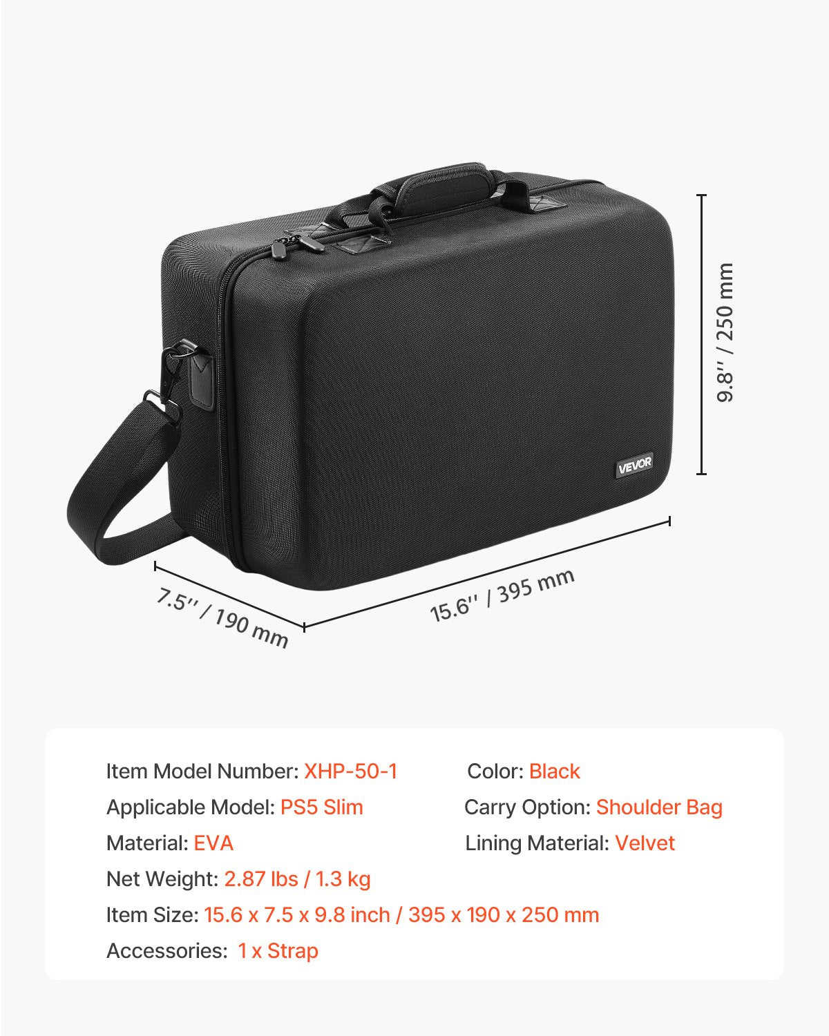 PS5 Carrying Case Travel Bag for Playstation 5 Slim EVA Soft Lining V952-PS5YSBQBYBPS0MVQB001V0