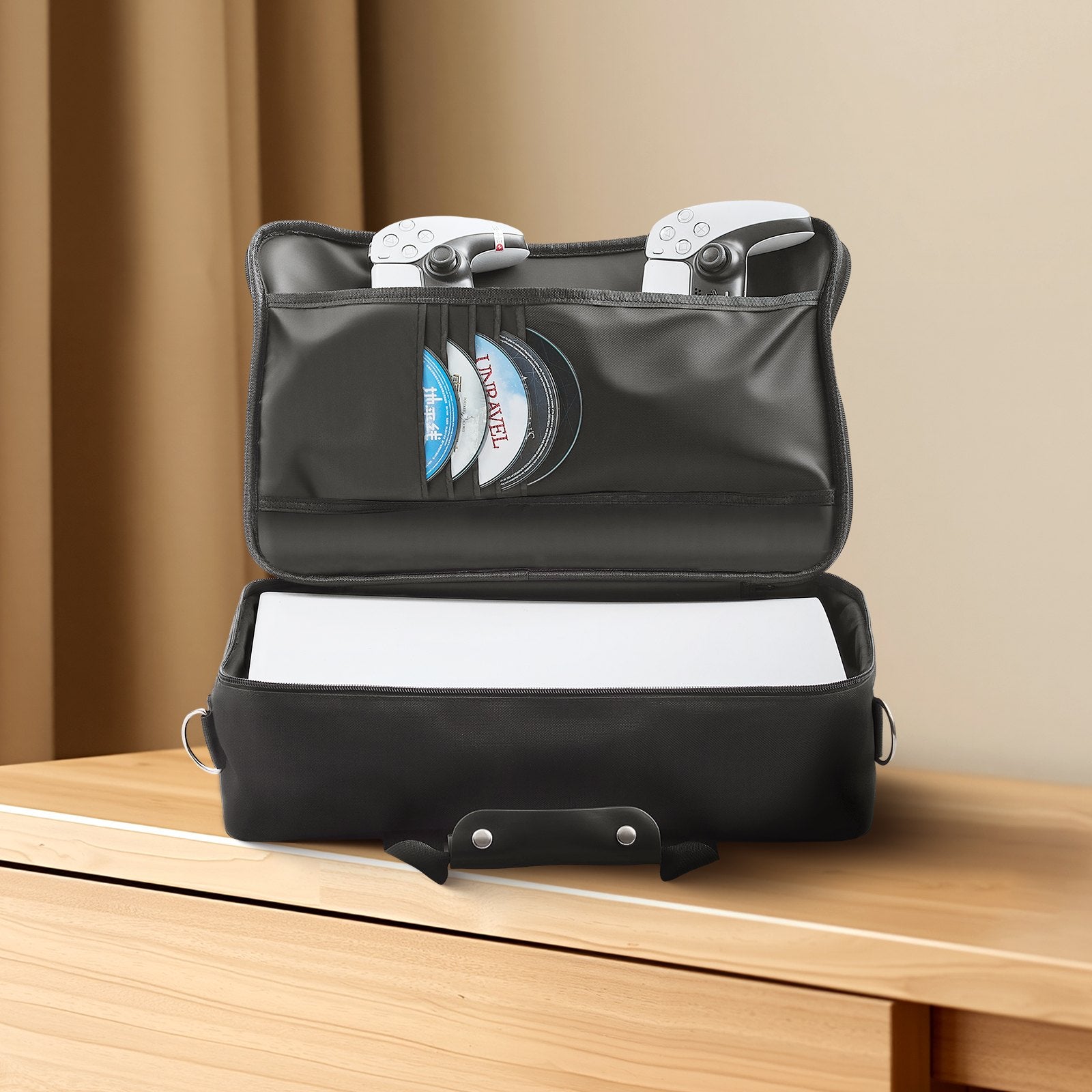 PS5 Carrying Case Travel Bag for Playstation 5 PS5 Slim Waterproof Nylon V952-PS5YSBQBYBTY36GTO001V0