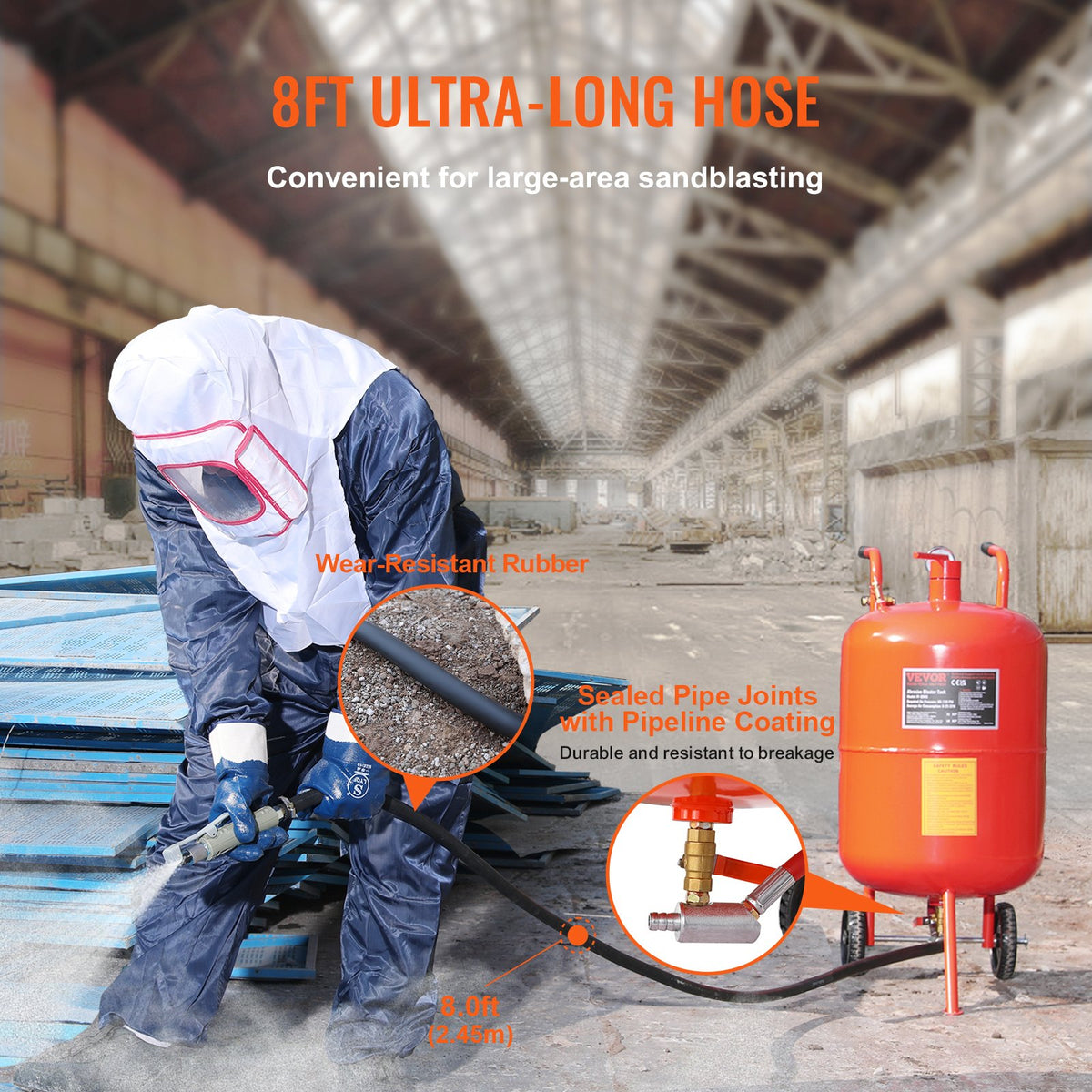 20 Gallon Sand Blaster, 60-110 PSI High Pressure Sandblaster, Portable Abrasive Blasting Tank, Air Sand V952-PSG20JL6125PUWXFKV0