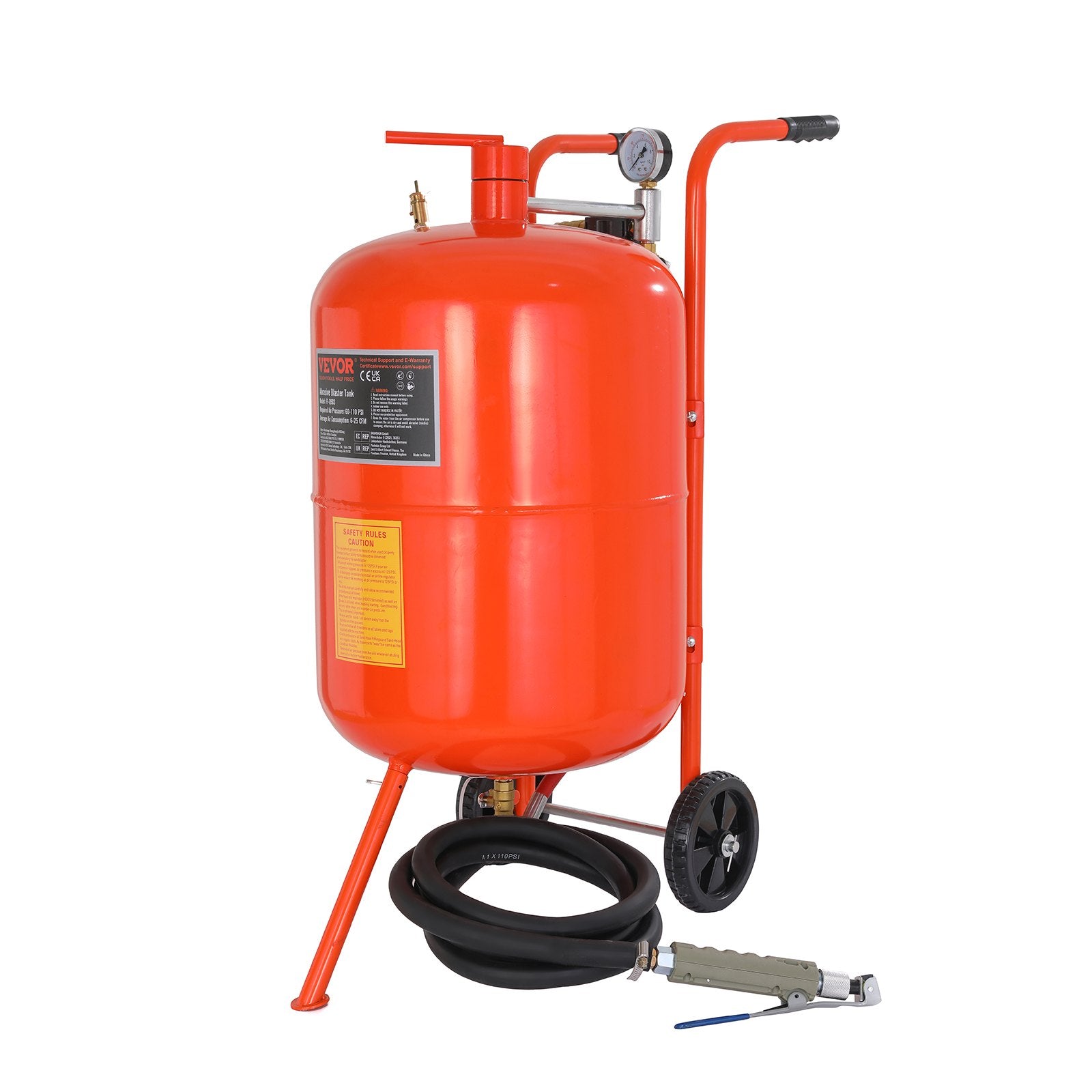 20 Gallon Sand Blaster, 60-110 PSI High Pressure Sandblaster, Portable Abrasive Blasting Tank, Air Sand V952-PSG20JL6125PUWXFKV0