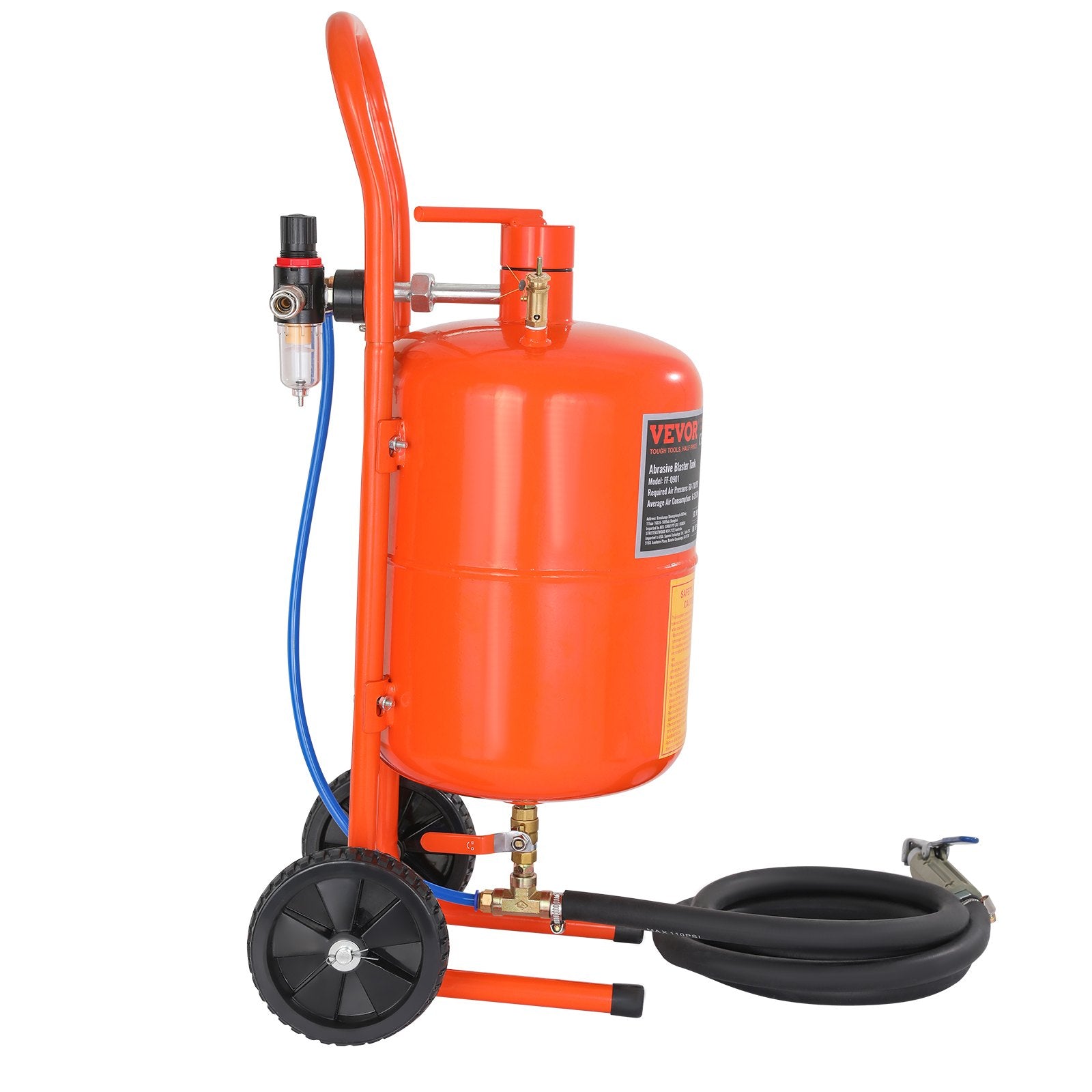 5 Gallon Sand Blaster 60-110 PSI High Pressure Sandblaster with 4 Nozzles V952-PSG5JL6125PS7XJMJV0