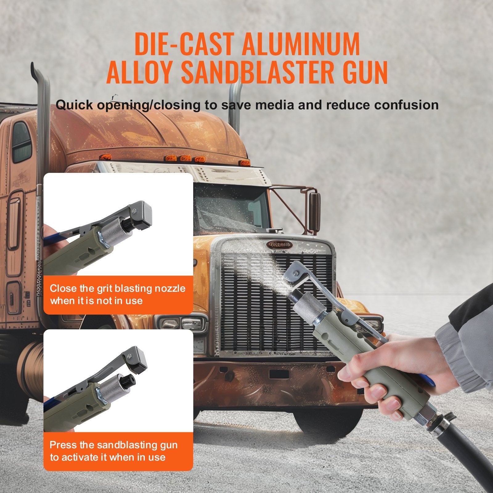 5 Gallon Sand Blaster 60-110 PSI High Pressure Sandblaster with 4 Nozzles V952-PSG5JL6125PS7XJMJV0