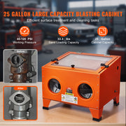 25 Gallon Sandblasting Cabinet, 40-120PSI Portable Benchtop Sand Blasting Cabinet, Heavy Duty Steel Sand V952-PSJ25JLW00002P4MFV3