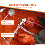 25 Gallon Sandblasting Cabinet, 40-120PSI Portable Benchtop Sand Blasting Cabinet, Heavy Duty Steel Sand V952-PSJ25JLW00002P4MFV3