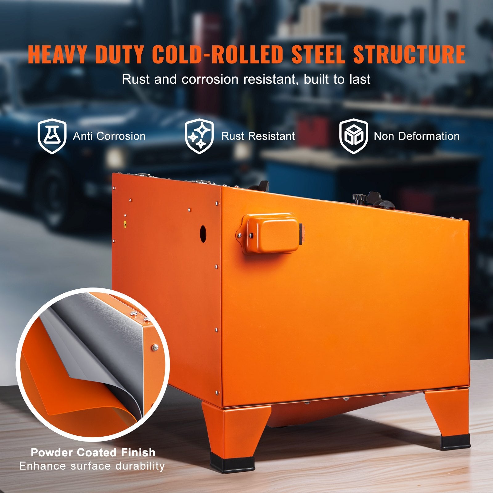 25 Gallon Sandblasting Cabinet, 40-120PSI Portable Benchtop Sand Blasting Cabinet, Heavy Duty Steel Sand V952-PSJ25JLW00002P4MFV3