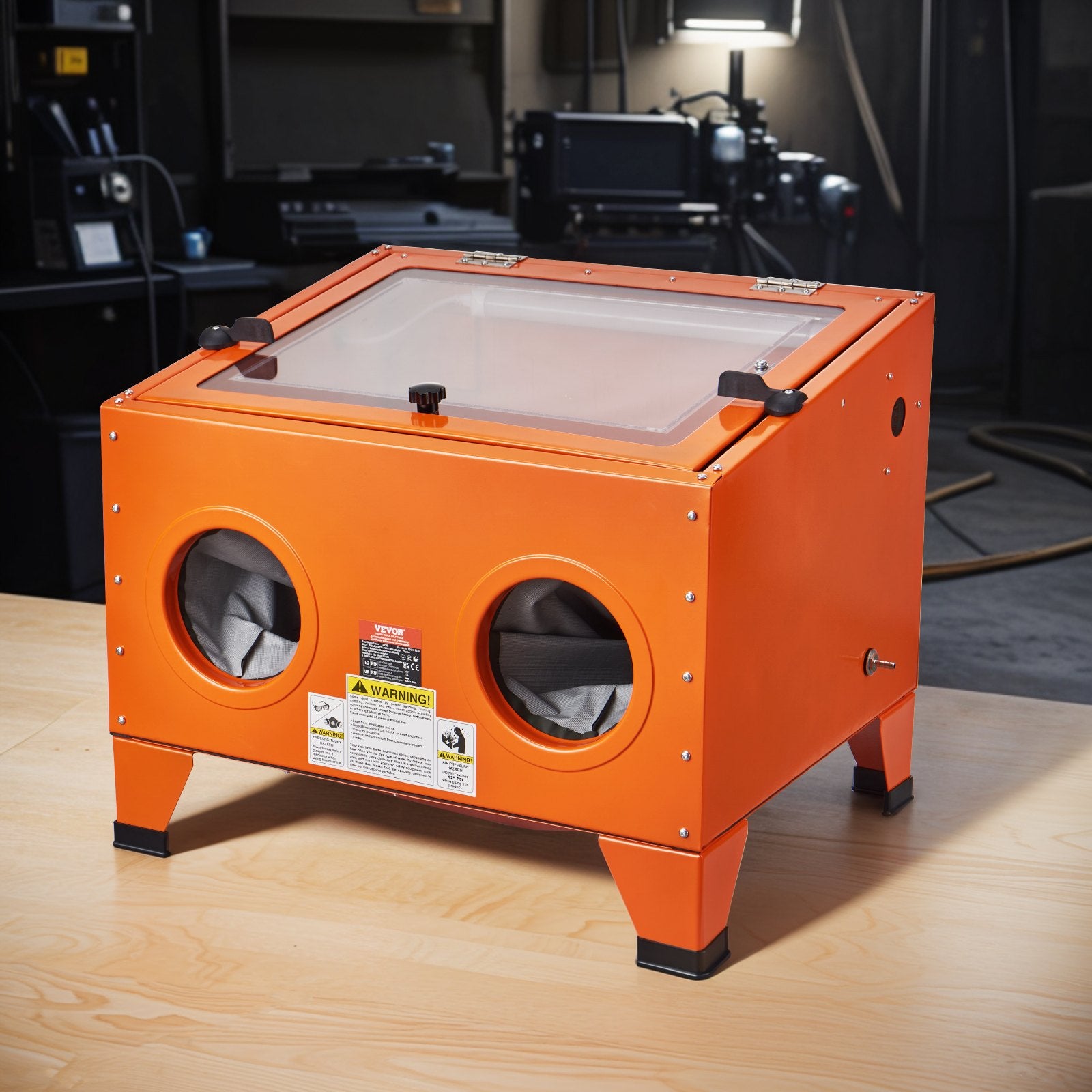 25 Gallon Sandblasting Cabinet, 40-120PSI Portable Benchtop Sand Blasting Cabinet, Heavy Duty Steel Sand V952-PSJ25JLW00002P4MFV3