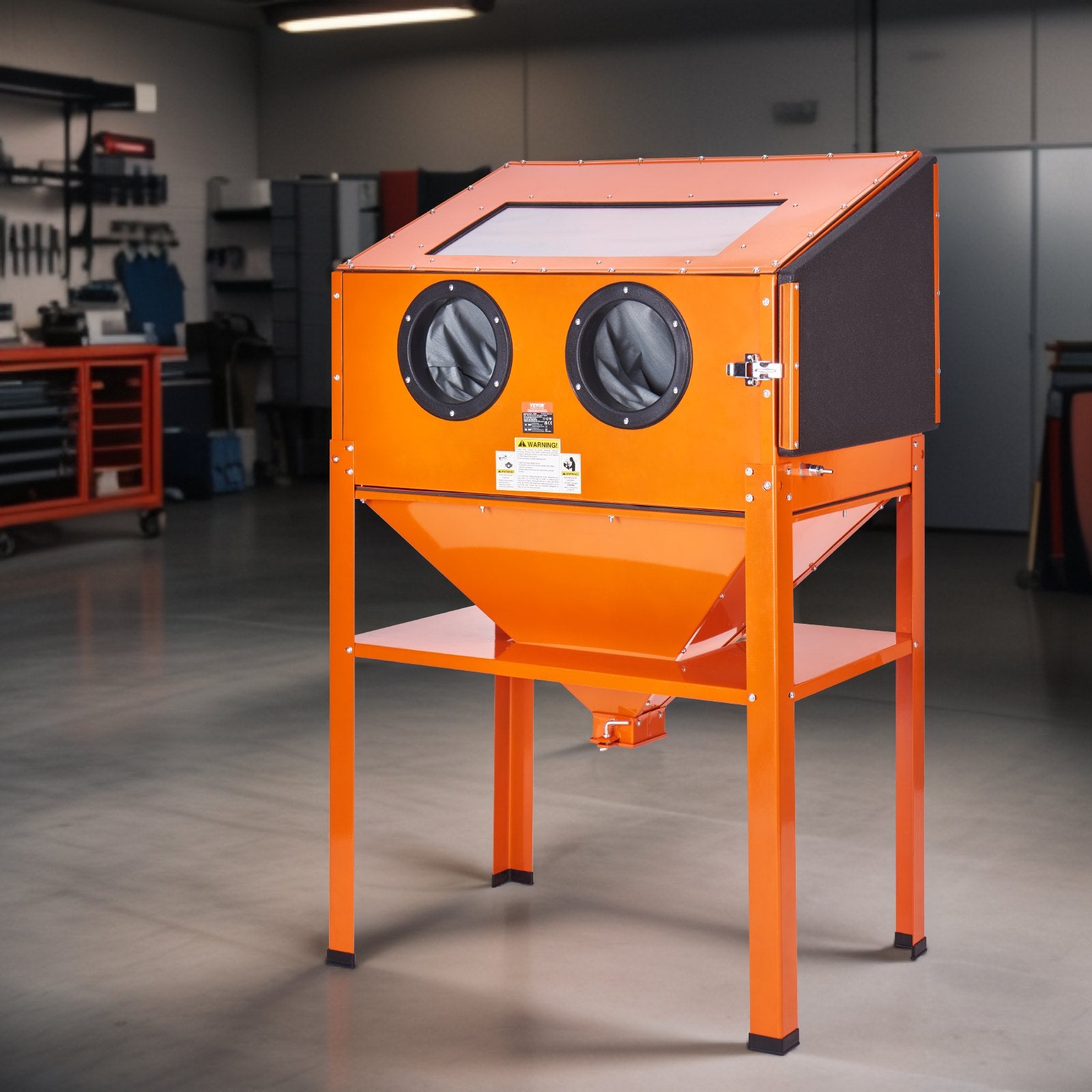 60 Gallon Sand Blasting Cabinet with Stand with Blasting Gun & 4 Nozzles V952-PSJ60JLW0000PHICYV3