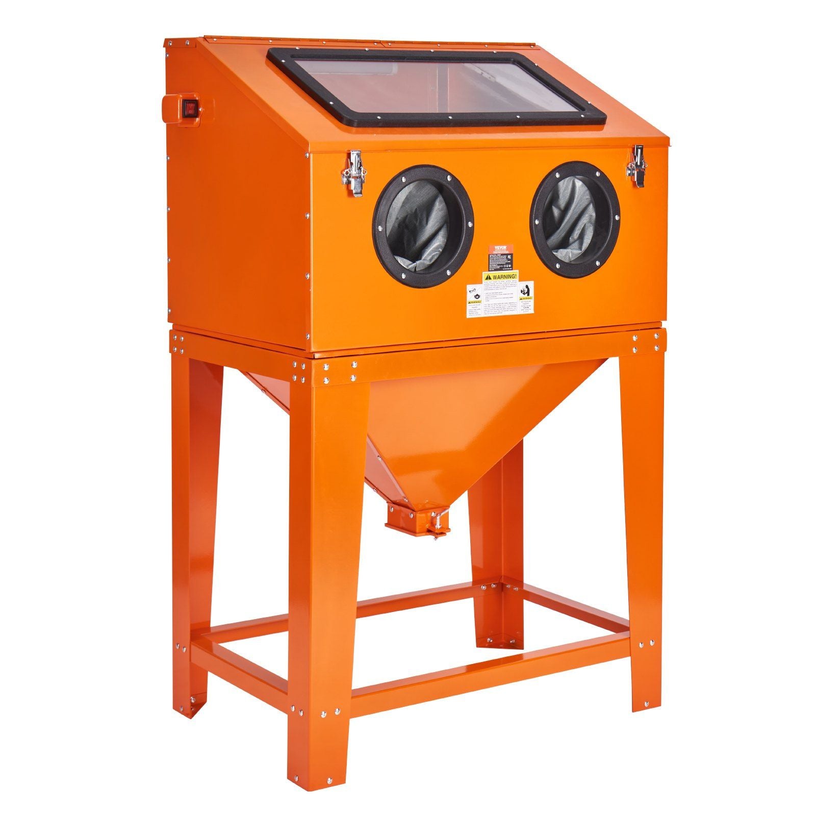 90 Gallon Sandblasting Cabinet with 1.8 Gallon Dust Collection System, 40-120PSI Sand Blasting Cabinet with V952-PSJ90JLY0000LHGAJV3