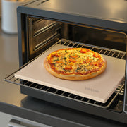 Pizza Stone, 406 x 355 mm Rectangular Cordierite Pizza Stone, Extra Large Baking-Stone with Scraper, 15 mm V952-PSSJQSJX1614V8WHJ001V0