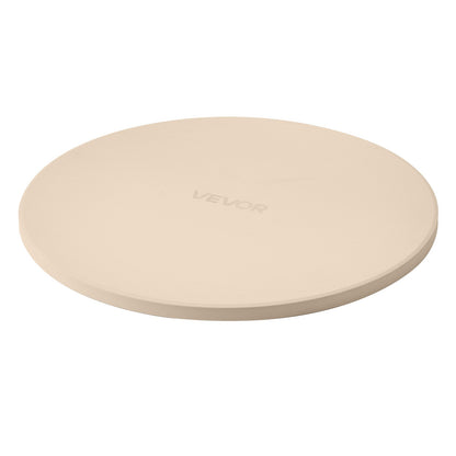 Pizza Stone, 381 mm Round Cordierite Pizza Stone, Extra Large Baking-Stone with Aluminum Peel, 17 mm V952-PSSJQSYX15INBTVJF001V0