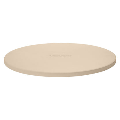 Pizza Stone, 381 mm Round Cordierite Pizza Stone, Extra Large Baking-Stone with Aluminum Peel, 17 mm V952-PSSJQSYX15INBTVJF001V0