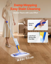 Spray Mop, with 3 Washable Pads for Dry and Wet Floor Cleaning & an 800ml Refillable Water Tank, Microfiber V952-PSTBSDPSZMDM9SKKR001V0