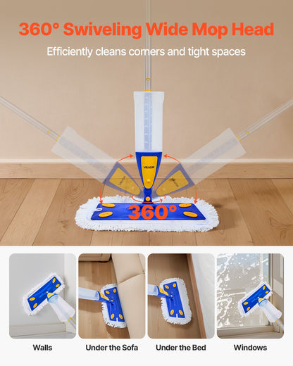 Spray Mop, with 3 Washable Pads for Dry and Wet Floor Cleaning & an 800ml Refillable Water Tank, Microfiber V952-PSTBSDPSZMDM9SKKR001V0