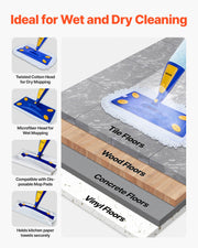 Spray Mop, with 3 Washable Pads for Dry and Wet Floor Cleaning & an 800ml Refillable Water Tank, Microfiber V952-PSTBSDPSZMDM9SKKR001V0