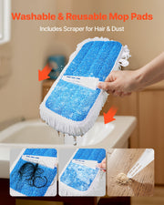 Spray Mop, with 3 Washable Pads for Dry and Wet Floor Cleaning & an 800ml Refillable Water Tank, Microfiber V952-PSTBSDPSZMDM9SKKR001V0