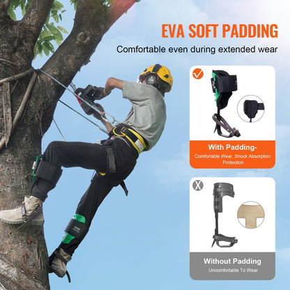 Tree Climbing Spikes, 1 Pair Alloy Steel Climbing Spurs, 350lbs Load Capacity Tree Climbing Gear with Straps V952-PSZZDPKSLEVAFSL9AV0