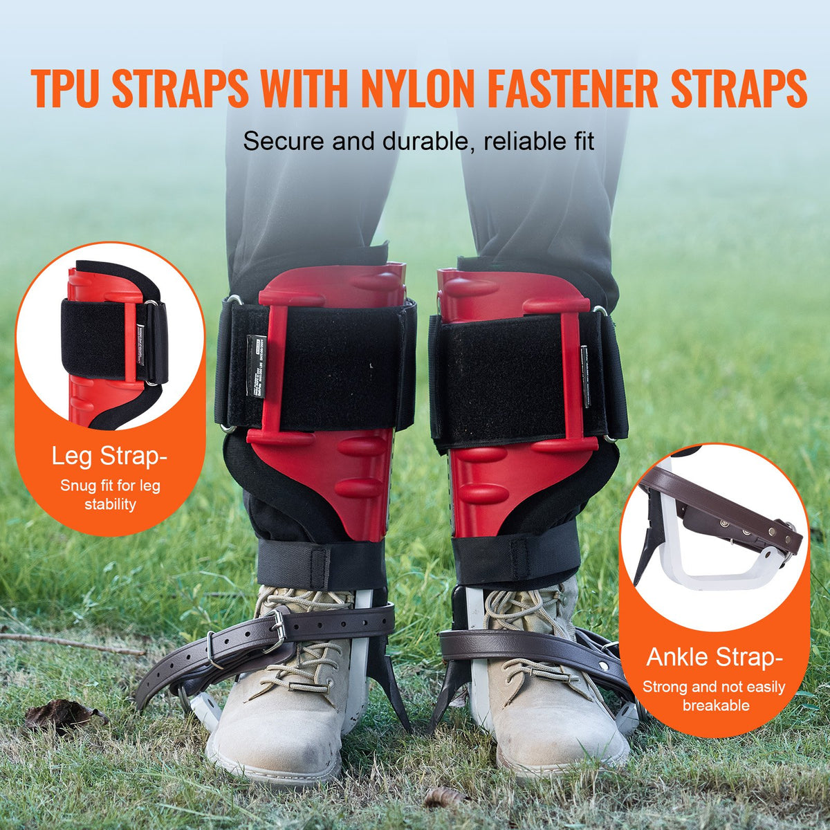 Tree Climbing Spikes, 1 Pair Aluminum Climbing Spurs, 350lbs Load Capacity Tree Climbing Gear with Straps and V952-PSZZHSDPKSLEDZ2TTV0
