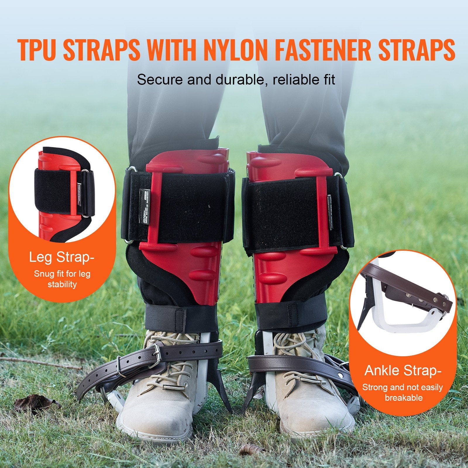 Tree Climbing Spikes, 1 Pair Aluminum Climbing Spurs, 350lbs Load Capacity Tree Climbing Gear with Straps and V952-PSZZHSDPKSLEDZ2TTV0