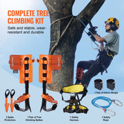 Tree Climbing Spikes Set, 1 Pair Alloy Steel Climbing Spurs with Safety Rope and Safety Harness, 350lbs Load V952-PSZZPZCZHKPZ0IXFTV0