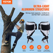 Tree Climbing Spikes, 1 Pair Aluminum Climbing Spurs, 350lbs Load Capacity Tree Climbing Gear with Straps and V952-PSZZYSDPKBLX0E055V0