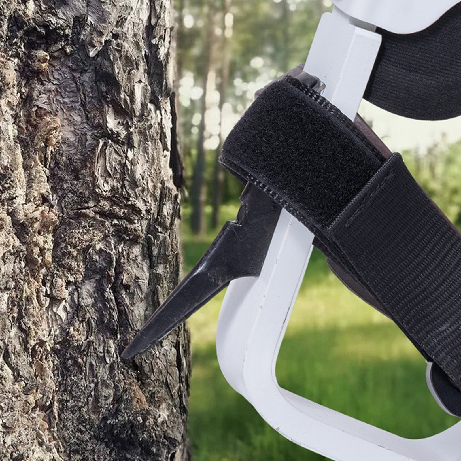 Tree Climbing Spikes, 1 Pair Aluminum Climbing Spurs, 350lbs Load Capacity Tree Climbing Gear with Straps and V952-PSZZYSDPKBLX0E055V0