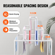 Towel Rack 8-Bar Outdoor PVC Towel Holder for Poolside Spa Bathroom White V952-PTMJJJXBS8GCN52QDV0