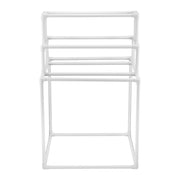 Towel Rack 8-Bar Outdoor PVC Towel Holder for Poolside Spa Bathroom White V952-PTMJJJXBS8GCN52QDV0