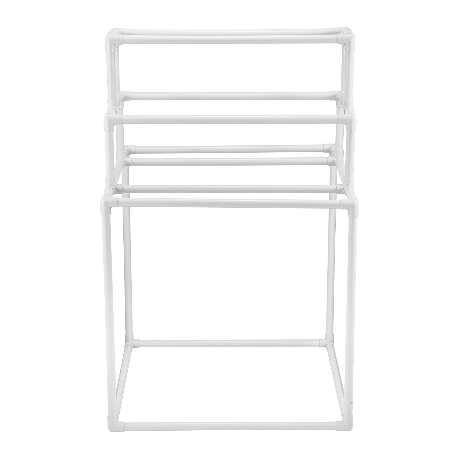 Towel Rack 8-Bar Outdoor PVC Towel Holder for Poolside Spa Bathroom White V952-PTMJJJXBS8GCN52QDV0