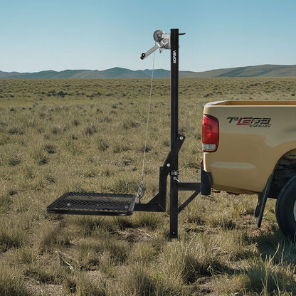 Hitch Deer Hoist with Lifting System Platform, 300 lbs Load Capacity, Game Hoist Winch Lift with 2-inch V952-PTSLSHL300LBWVV3H001V0