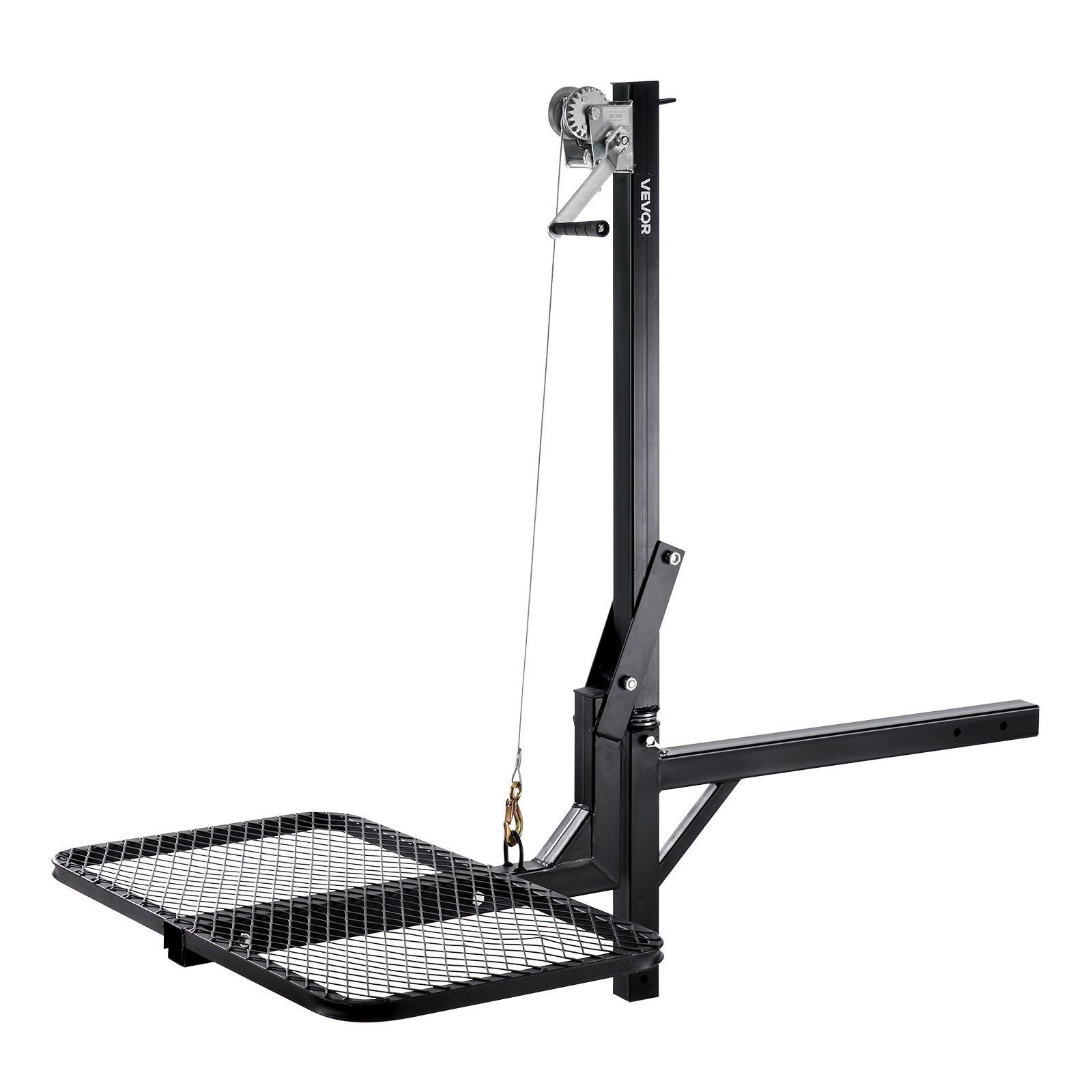 Hitch Deer Hoist with Lifting System Platform, 300 lbs Load Capacity, Game Hoist Winch Lift with 2-inch V952-PTSLSHL300LBWVV3H001V0