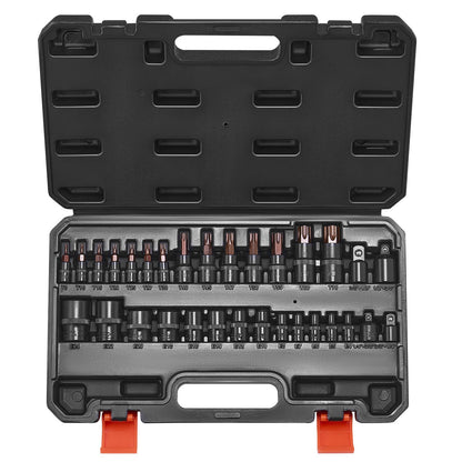 Torx Bit Socket and External Torx Socket Set 31-Piece T8-T70 and E4-E24 Steel V952-PTTT143812TORESE9V0