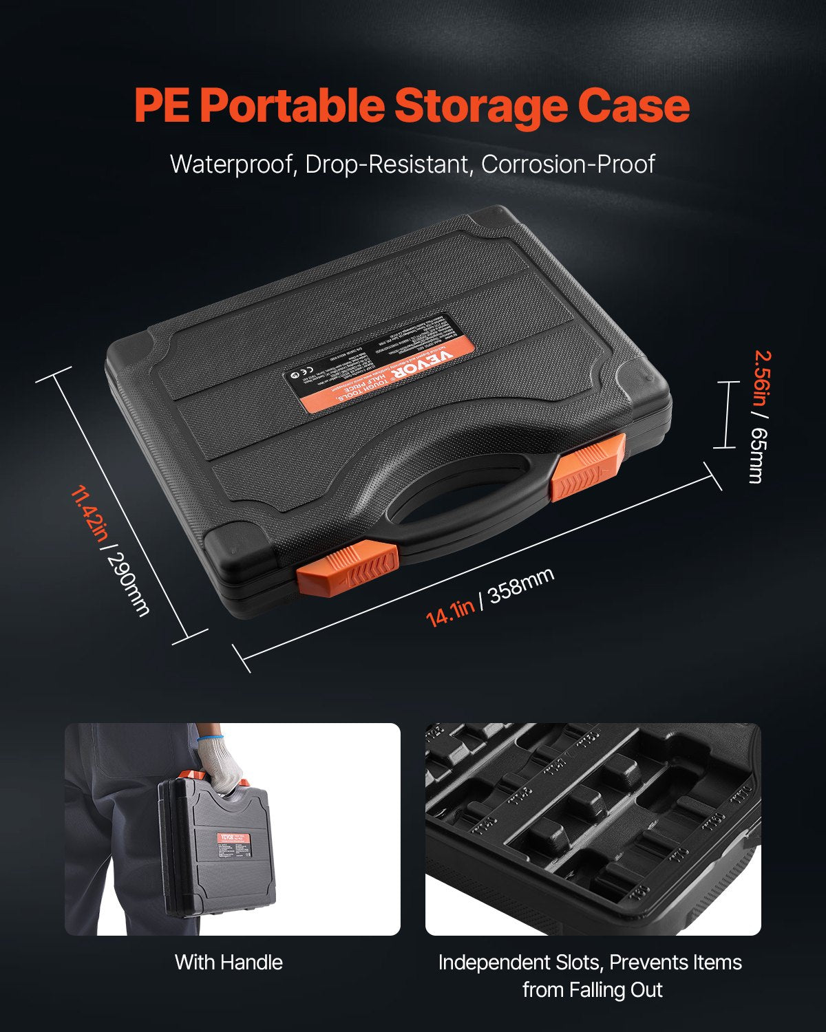 Torx Bit Socket and External Torx Socket Set, 60-Piece T6-T70, TT6-TT70, TP8-TP60, E4-E24, S2 Alloy Steel and V952-PTTT143812TOZF3DAV0