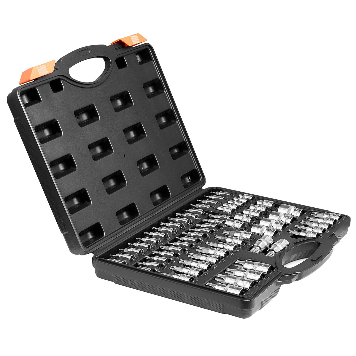 Torx Bit Socket and External Torx Socket Set, 60-Piece T6-T70, TT6-TT70, TP8-TP60, E4-E24, S2 Alloy Steel and V952-PTTT143812TOZF3DAV0