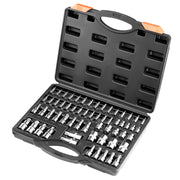 Torx Bit Socket and External Torx Socket Set, 60-Piece T6-T70, TT6-TT70, TP8-TP60, E4-E24, S2 Alloy Steel and V952-PTTT143812TOZF3DAV0