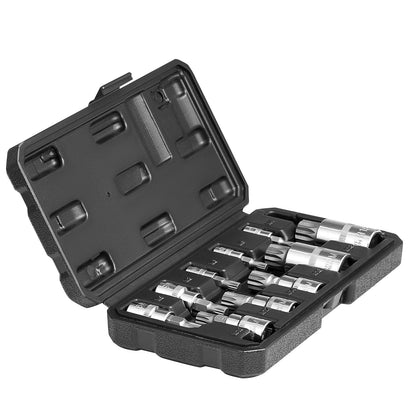 XZN Triple Square Spline Bit Socket Set 10-Piece M4-M18 Cr-V Steel Storage Case V952-PTTT143812XZUOMMXV0